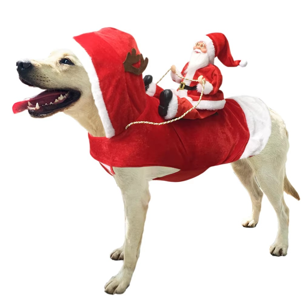 Internet celebrity big dog clothes christmas new year sweater autumn winter clothes small and medium pet teddy corgibi panda pup