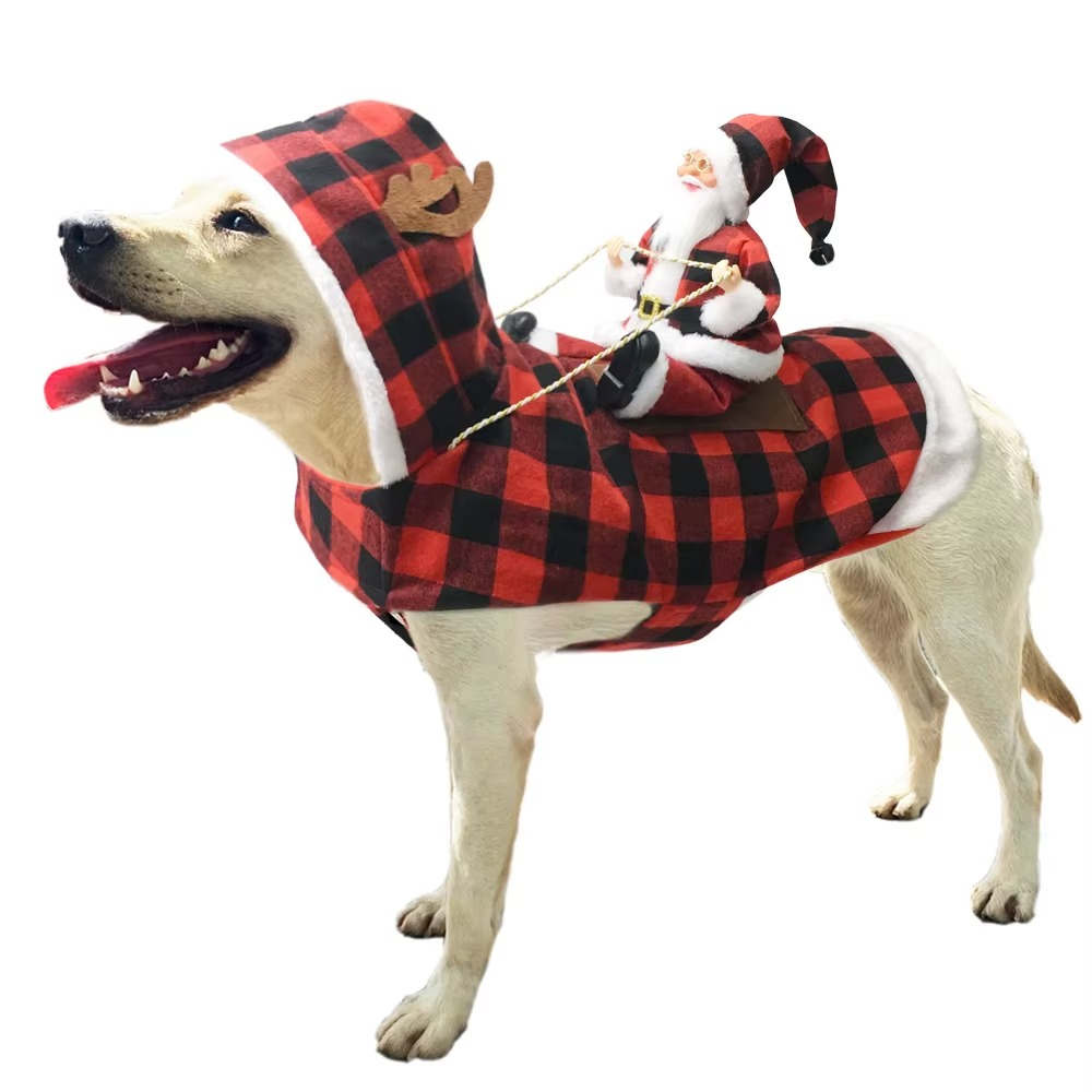 Internet celebrity big dog clothes christmas new year sweater autumn winter clothes small and medium pet teddy corgibi panda pup